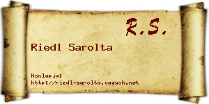 Riedl Sarolta névjegykártya