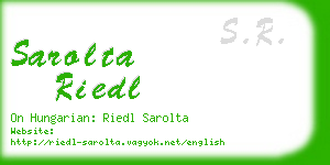 sarolta riedl business card